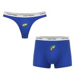 ست شورت کاپلی نخی طرح آواکادو آبی