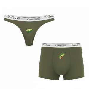 ست شورت کاپلی نخی طرح آواکادو سبز