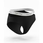 شورت زنانه مدل اسلیپ بغل باز مرلین مشکی کلوین کلین - Image 2