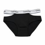 شورت زنانه مدل اسلیپ بغل باز مرلین مشکی کلوین کلین - Image 3