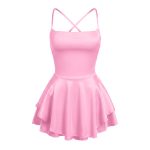 پیراهن عروسکی ساتن پشت بندی صورتی