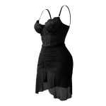 لباس خواب زنانه مدل پیراهن حریر دامن اسپانیایی 4233 - Image 3