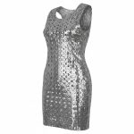 پیراهن زنانه فلسی مدل دیسکویی نقره ای ویتاریتا - Image 2