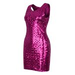 پیراهن زنانه فلسی مدل دیسکویی سرخابی ویتاریتا - Image 2