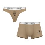 ست شورت کاپلی کبریتی طرح مینیون کرم