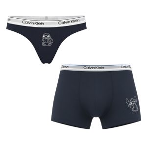 ست شورت کاپلی کبریتی طرح استیچ آبی نفتی