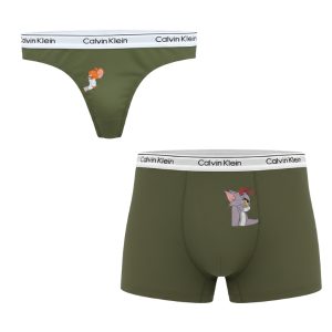 ست شورت کاپلی نخی طرح تام و جری سبز