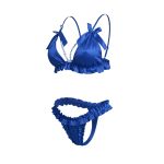 ست شورت و سوتین ساتن مرواریدی آبی فلور 2017 - Image 2